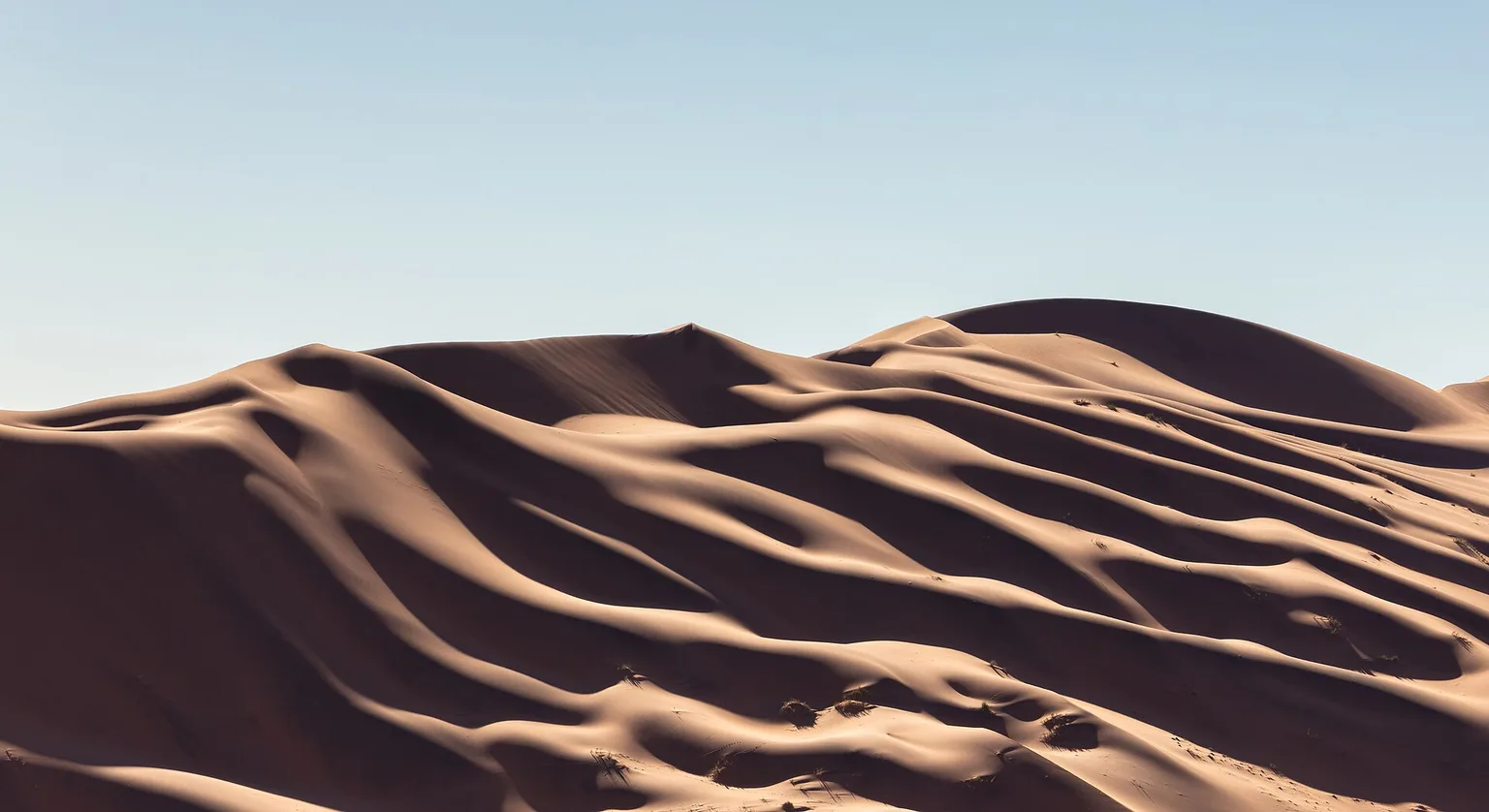 Sculpted sand dunes and shadows at Sossusvlei, Namibia