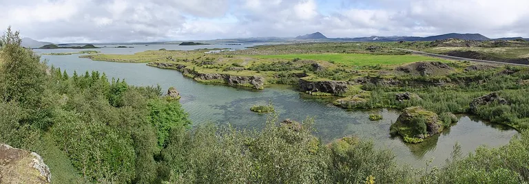 Mývatn landscape near the Reykjahlíð base, Iceland