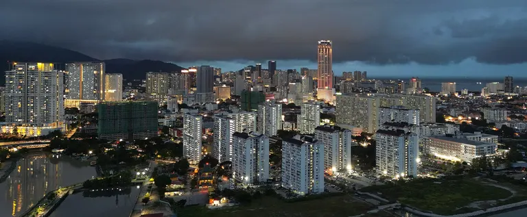 George Town skyline in Penang, Malaysia