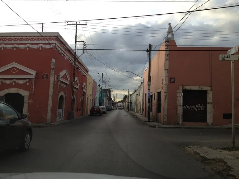 Colourful street in Mérida, Yucatán, Mexico